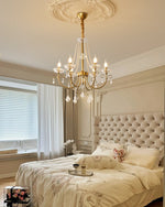 Imperial Pearl Crystal Chandelier – Gold Finish, E14, 6 & 8 Light Options