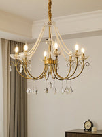Imperial Pearl Crystal Chandelier – Gold Finish, E14, 6 & 8 Light Options