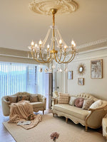 Imperial Pearl Crystal Chandelier – Gold Finish, E14, 6 & 8 Light Options