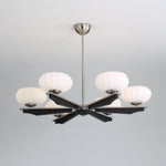 Imperium Modern Glass Wood Chandelier for Dining Room and Foyer