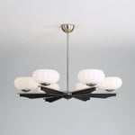 Imperium Modern Glass Wood Chandelier for Dining Room and Foyer