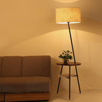 Inclined Tube With Table Floor Lamp
