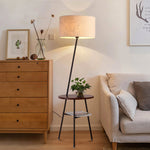 Inclined Tube With Table Floor Lamp