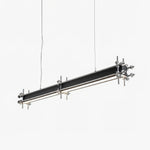 Industrial Axis Linear LED Pendant Light for Kitchen Island, Modern Metal Hanging Lamp