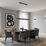Industrial Axis Linear LED Pendant Light for Kitchen Island, Modern Metal Hanging Lamp