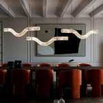 Infinity Alabaster Pendant Light in Brass and Leather