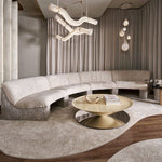 Infinity Alabaster Pendant Light in Brass and Leather
