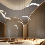 Infinity Alabaster Pendant Light in Brass and Leather