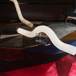 Infinity Alabaster Pendant Light in Brass and Leather