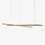 Intersect Modern Wood LED Chandelier for Dining Room and Living Space