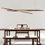 Intersect Modern Wood LED Chandelier for Dining Room and Living Space