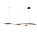 Intersect Modern Wood LED Chandelier for Dining Room and Living Space