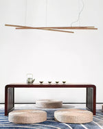 Intersect Modern Wood LED Chandelier for Dining Room and Living Space