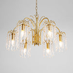 Isla Dawn Crystal Chandelier in Brass for Modern Dining Room and Living Room