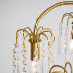 Isla Dawn Crystal Chandelier in Brass for Modern Dining Room and Living Room
