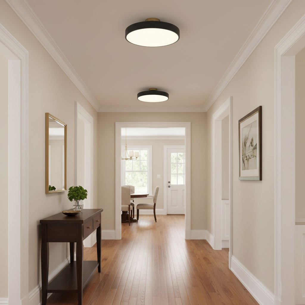 Isla Flush Mount Ceiling Light – Modern LED Ceiling Lamp with Acrylic Diffuser