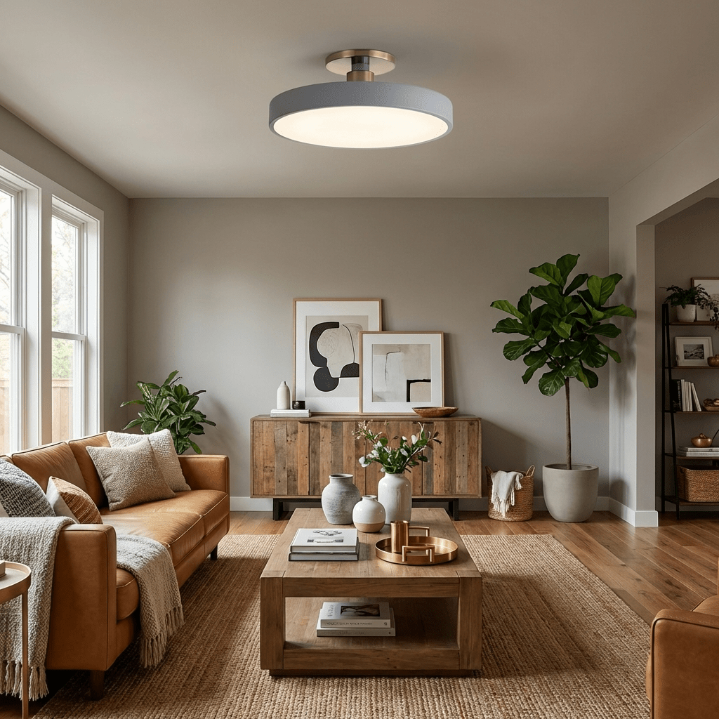 Isla Flush Mount Ceiling Light – Modern LED Ceiling Lamp with Acrylic Diffuser