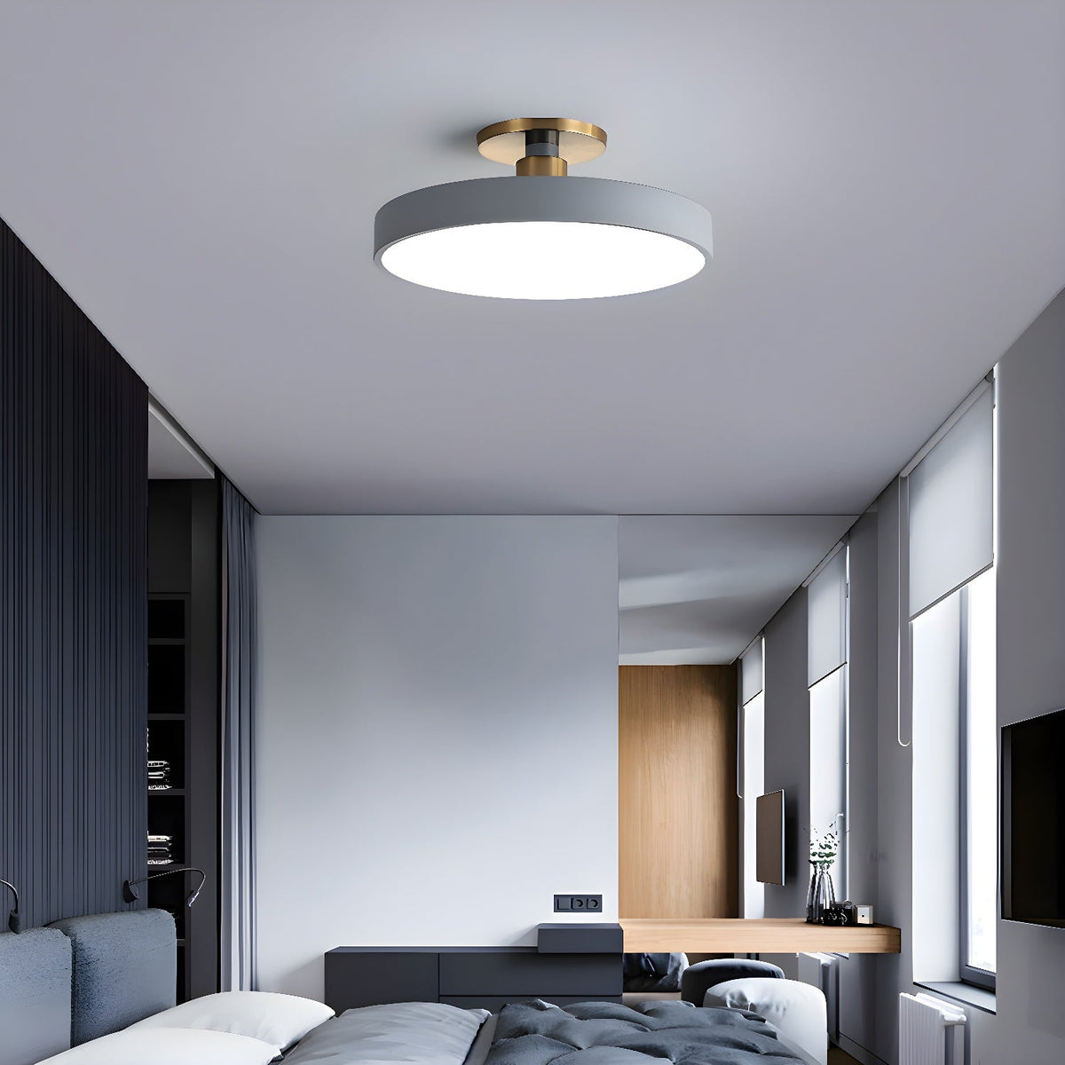 Isla Flush Mount Ceiling Light – Modern LED Ceiling Lamp with Acrylic Diffuser