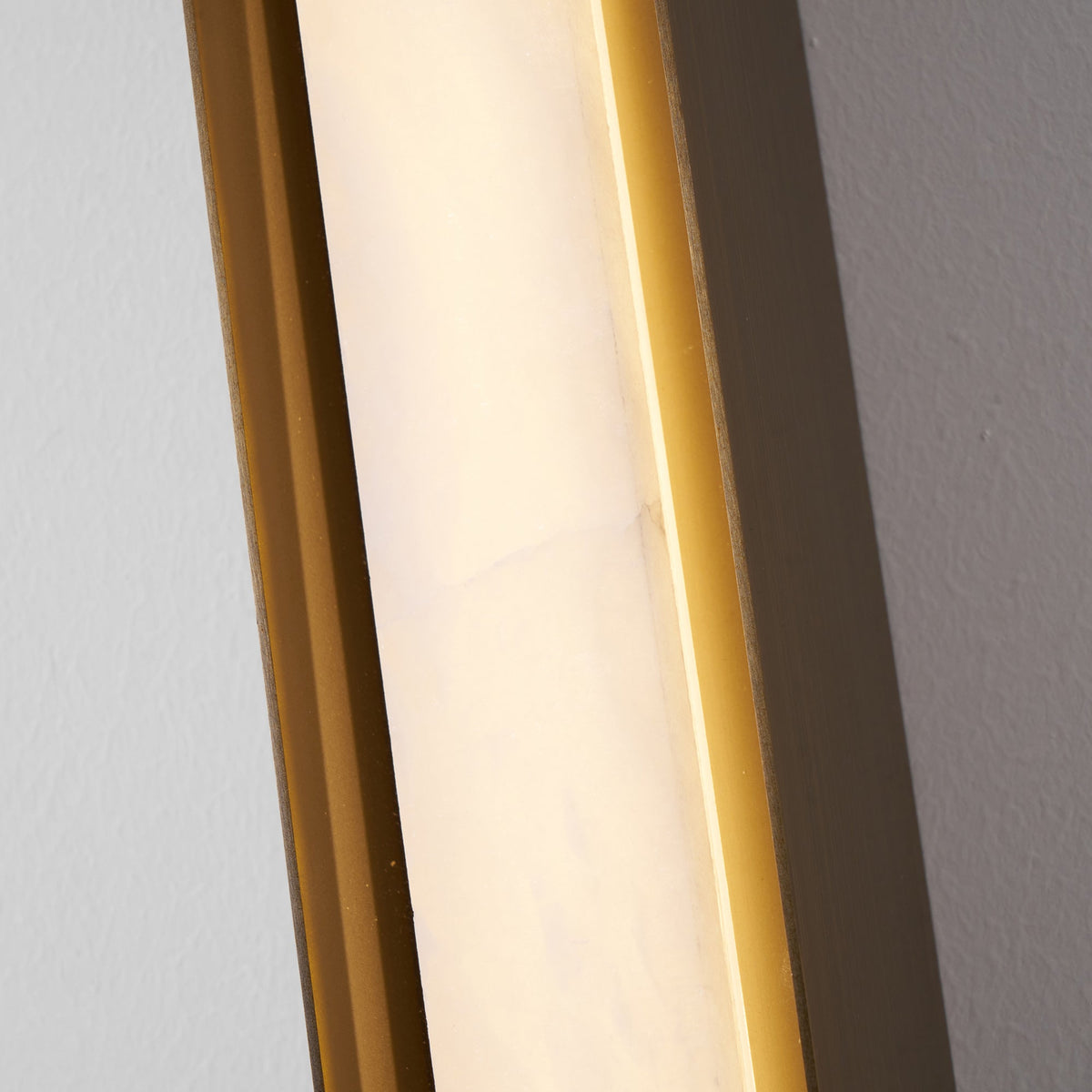 Isolde Alabaster Wall Sconce – Modern LED Wall Light in Bronze