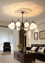 Isolde Modern Glass Globe Chandelier for Dining Room and Living Room