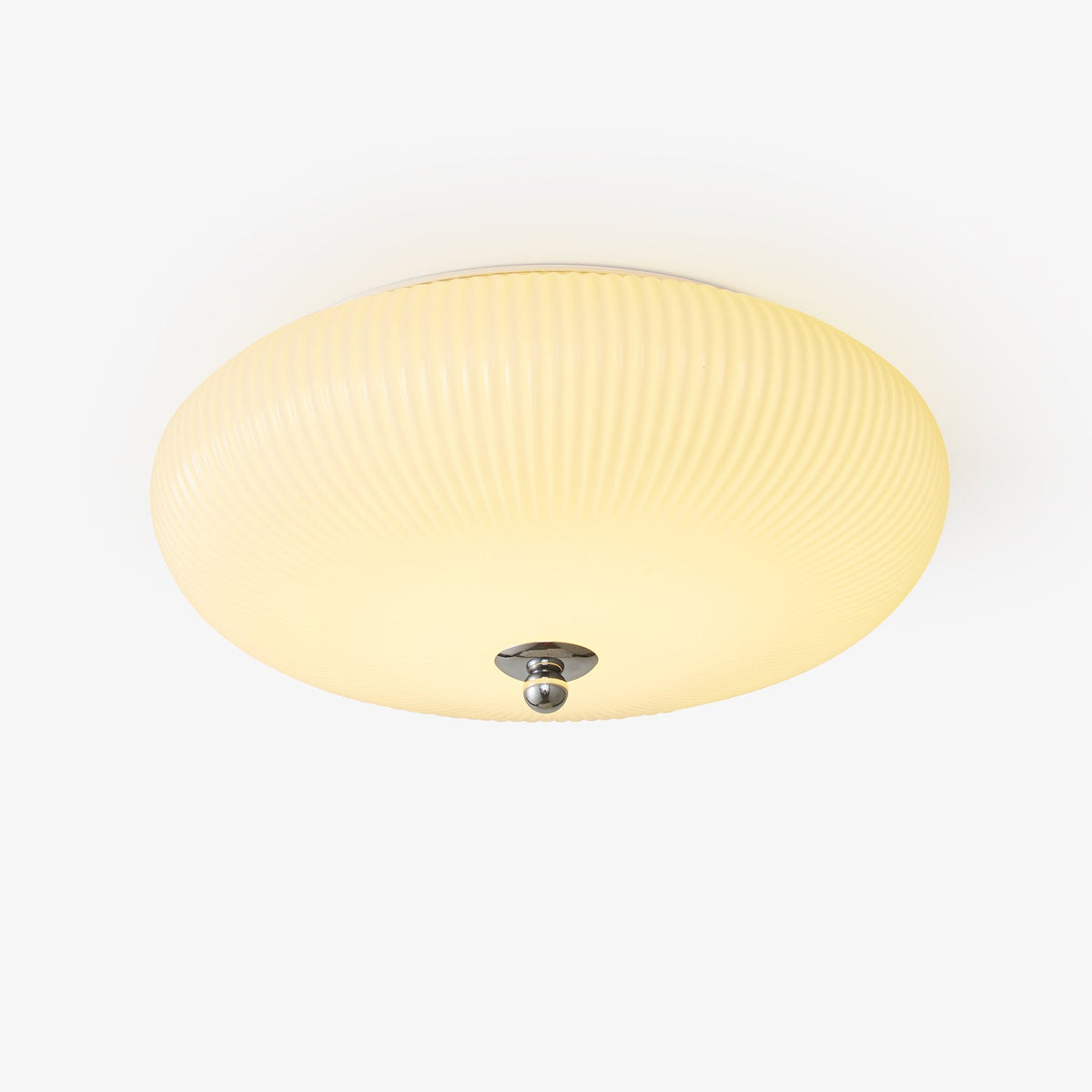 Ivory Ripple Flush Mount Ceiling Light, Modern LED Semi-Flush Mount for Bedroom and Living Room