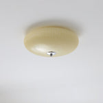 Ivory Ripple Flush Mount Ceiling Light, Modern LED Semi-Flush Mount for Bedroom and Living Room