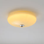 Ivory Ripple Flush Mount Ceiling Light, Modern LED Semi-Flush Mount for Bedroom and Living Room
