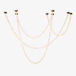 Alabaster Pearl Necklace Chandelier — Cascading Beaded LED Pendant Light