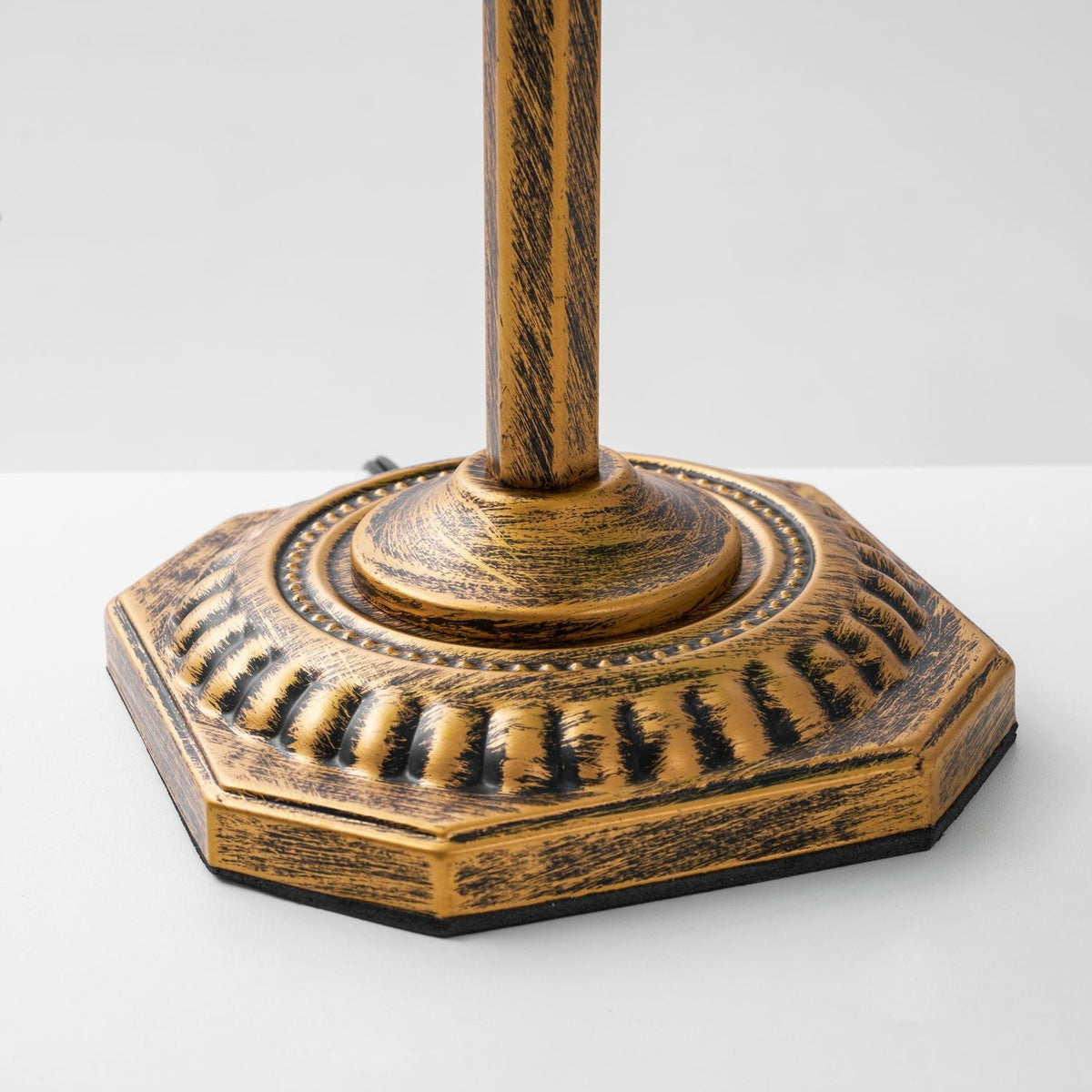 Jade Collection Bronze Table Lamp with Emerald Glass Shades