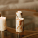 Lumière de Jade Onyx Marble Candle Holder – Minimalist Tabletop Glow