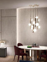 Jaklin Contemporary Glass Pendant Light in Gold Finish