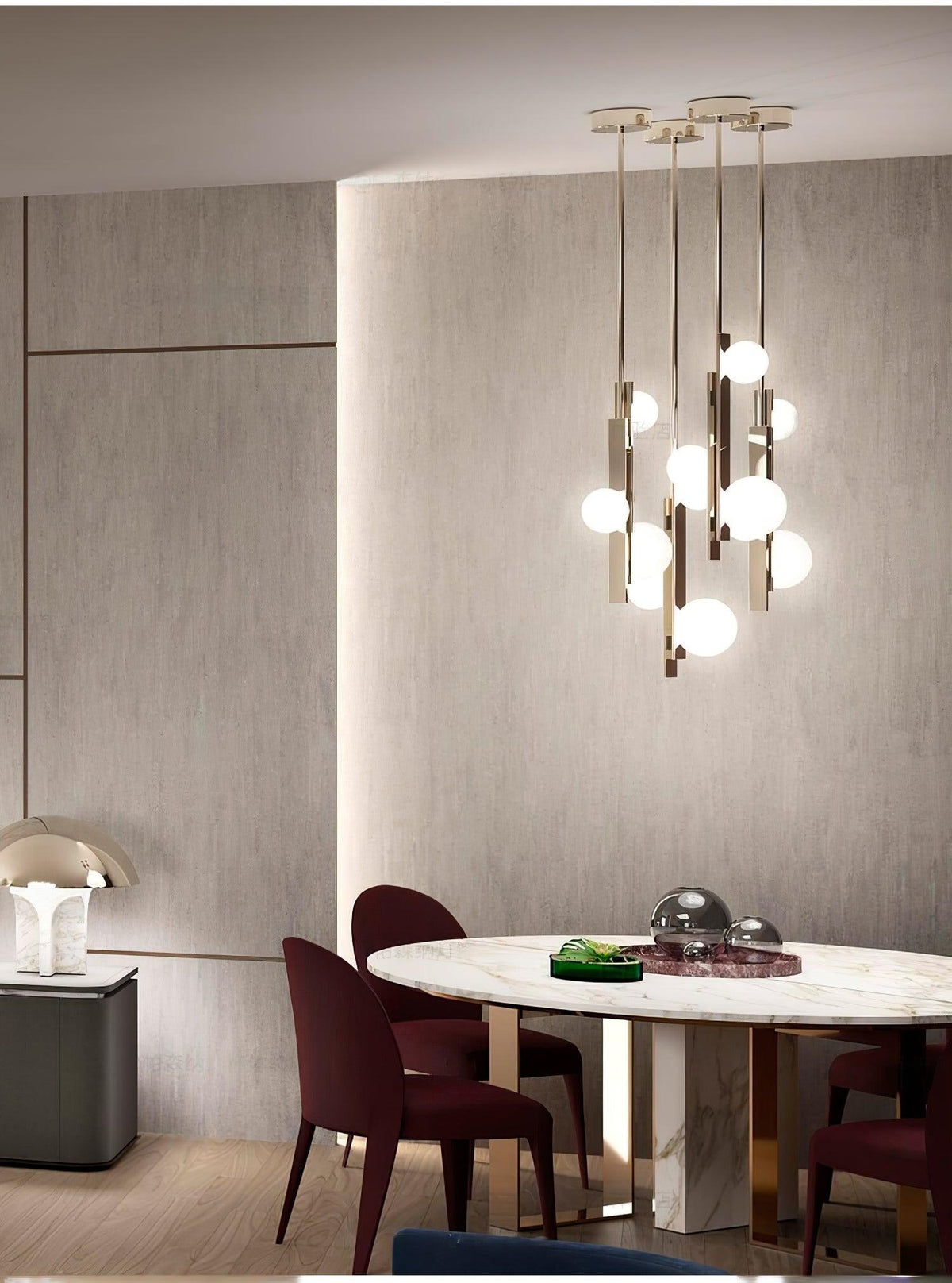 Jaklin Contemporary Glass Pendant Light in Gold Finish