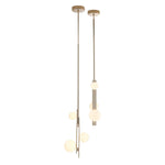 Jaklin Contemporary Glass Pendant Light in Gold Finish