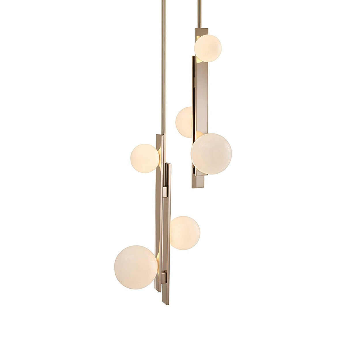 Jaklin Contemporary Glass Pendant Light in Gold Finish