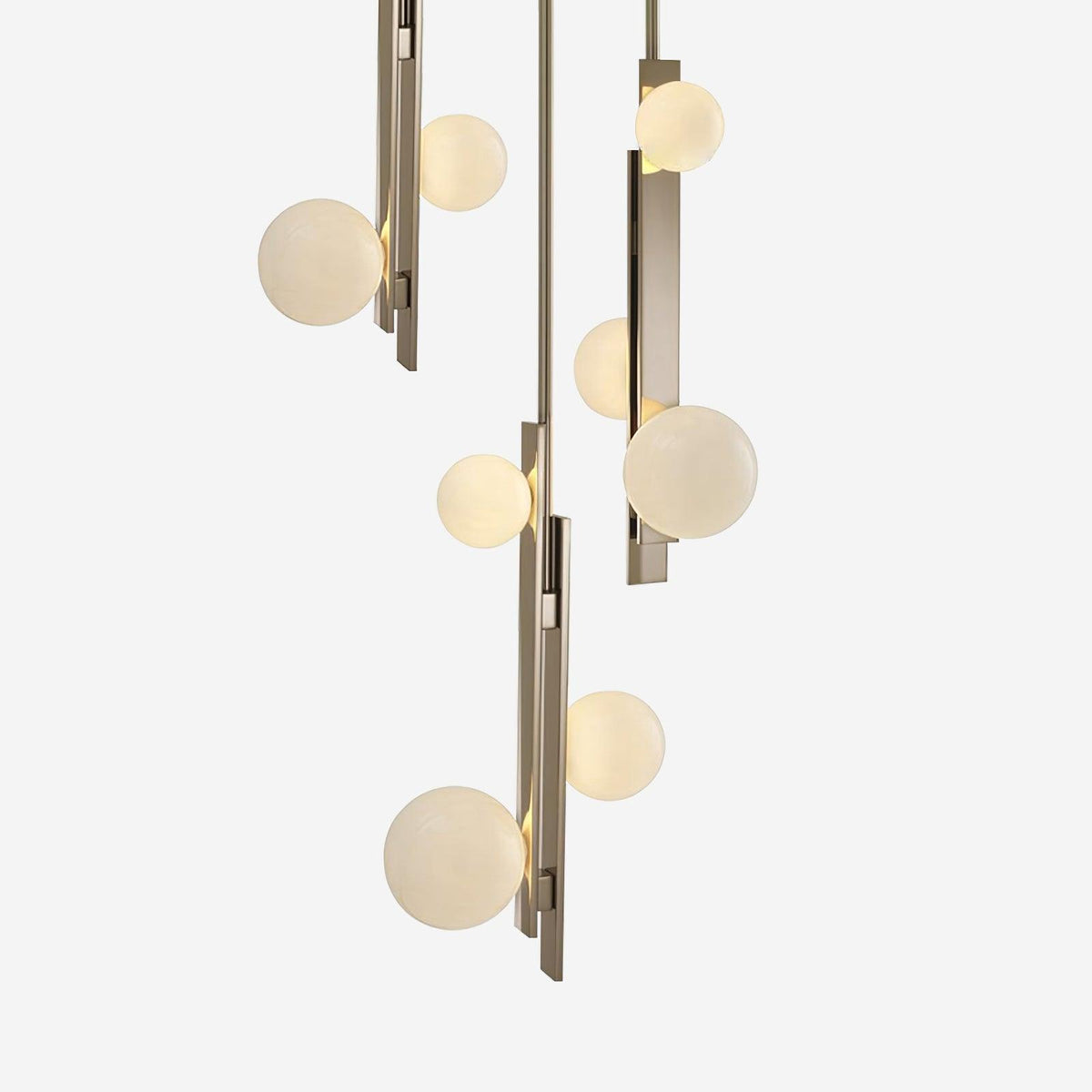 Jaklin Contemporary Glass Pendant Light in Gold Finish