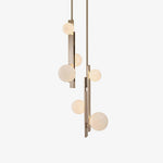 Jaklin Contemporary Glass Pendant Light in Gold Finish