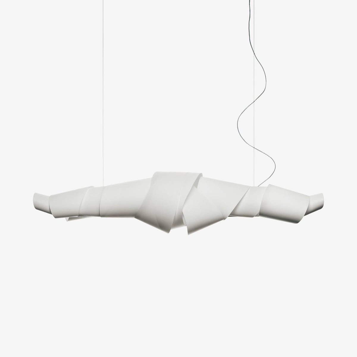 Caterpillar Sculptural LED Chandelier in White for Modern Interiors