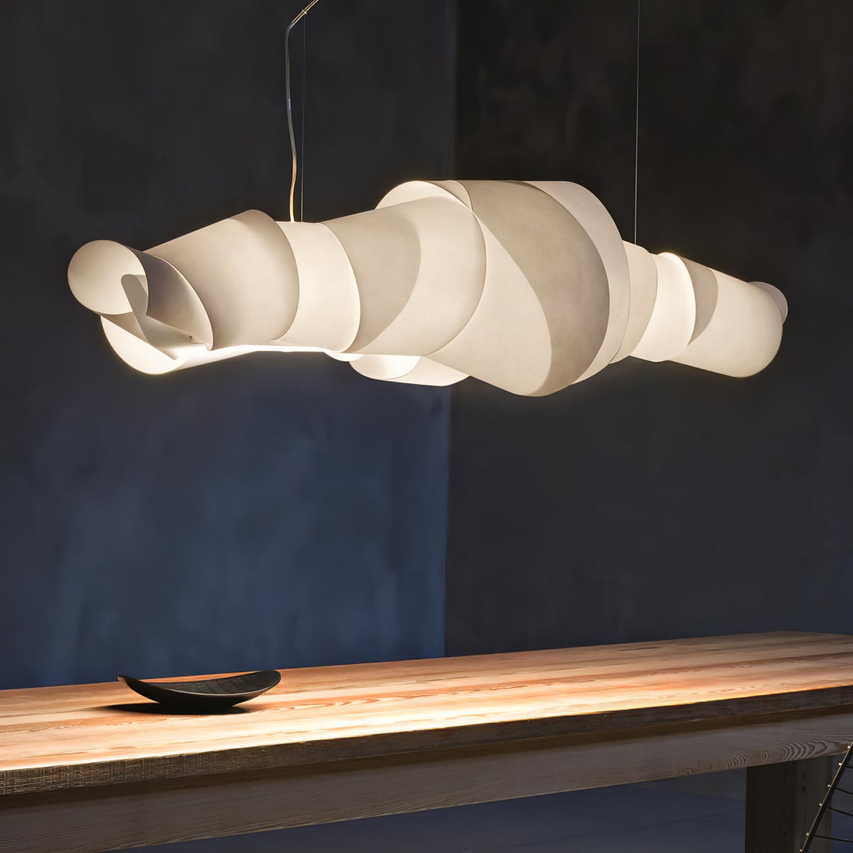 Caterpillar Sculptural LED Chandelier in White for Modern Interiors