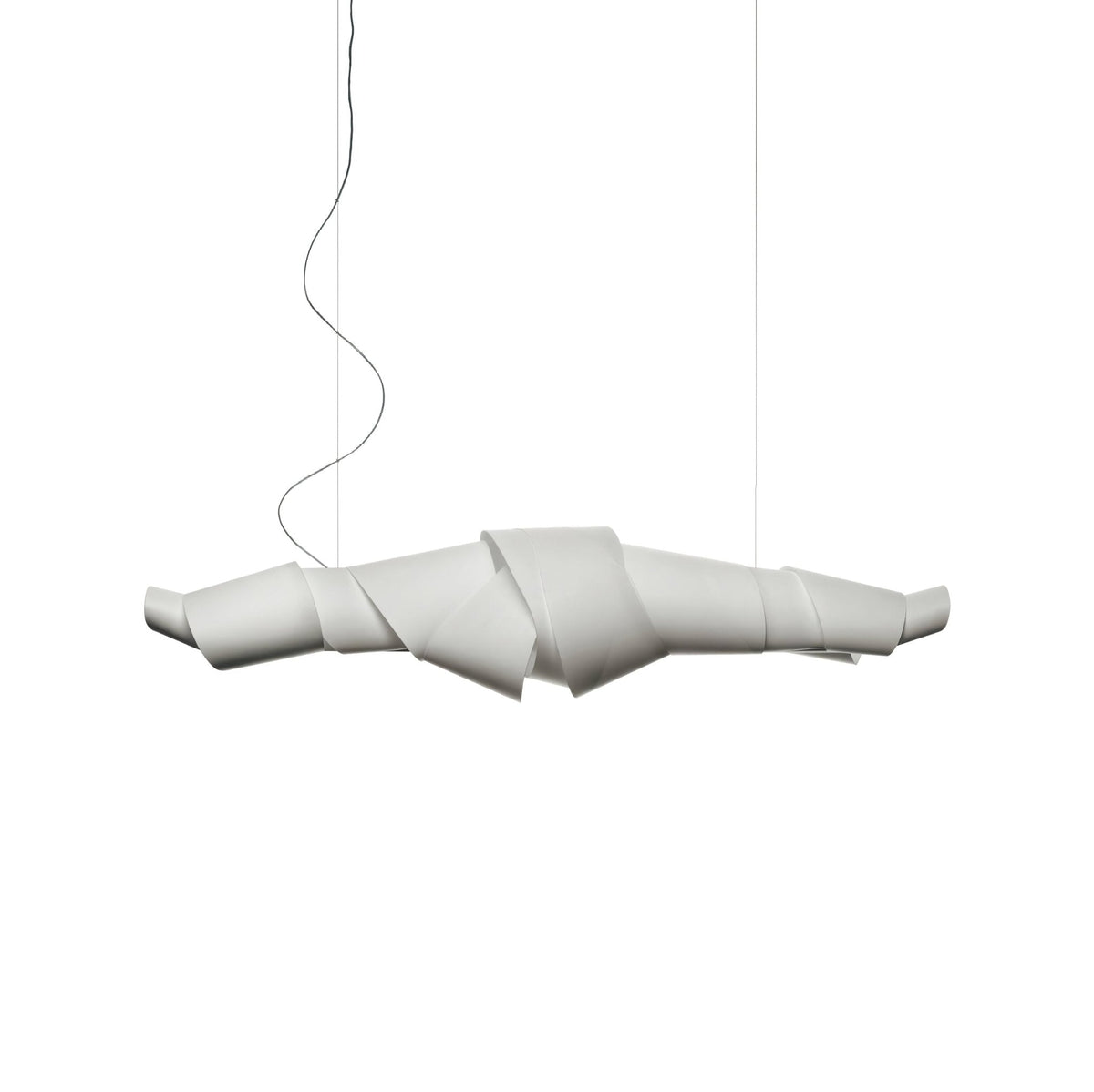 Caterpillar Sculptural LED Chandelier in White for Modern Interiors