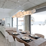 Caterpillar Sculptural LED Chandelier in White for Modern Interiors