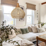 Vintage Rattan Woven Chandelier