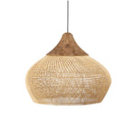 Vintage Rattan Woven Chandelier