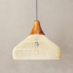 Vintage Rattan Woven Chandelier