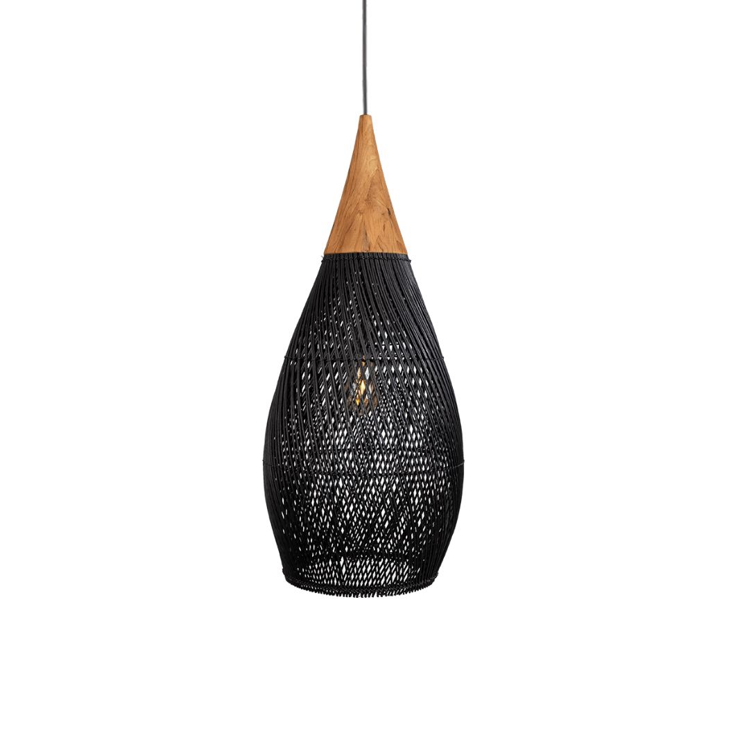 Vintage Rattan Woven Chandelier