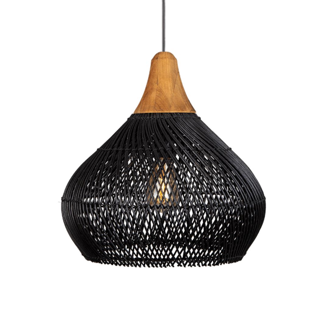 Vintage Rattan Woven Chandelier