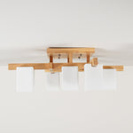 Japanese Square Wooden Art Ceiling Lamp