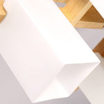 Japanese Square Wooden Art Ceiling Lamp