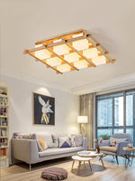Japanese Style Lattice Ceiling Lamp