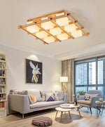 Japanese Style Lattice Ceiling Lamp