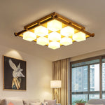 Japanese Style Lattice Ceiling Lamp